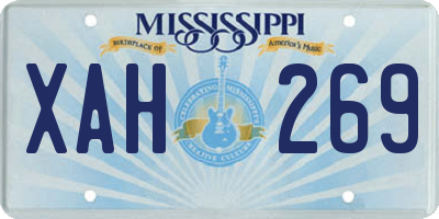 MS license plate XAH269