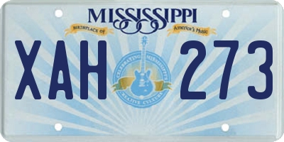 MS license plate XAH273