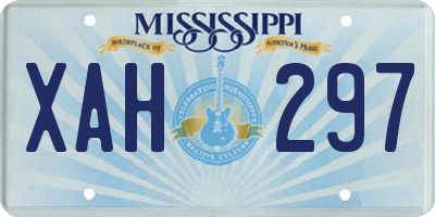 MS license plate XAH297