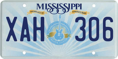 MS license plate XAH306
