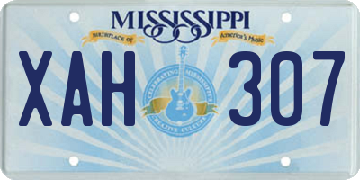 MS license plate XAH307