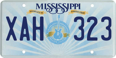 MS license plate XAH323
