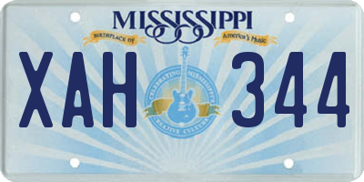 MS license plate XAH344