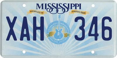 MS license plate XAH346