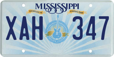 MS license plate XAH347