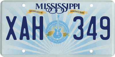 MS license plate XAH349