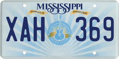 MS license plate XAH369