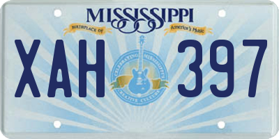 MS license plate XAH397