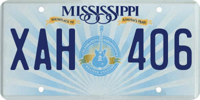 MS license plate XAH406