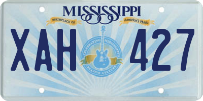 MS license plate XAH427