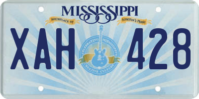 MS license plate XAH428