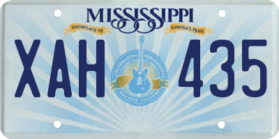 MS license plate XAH435