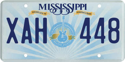 MS license plate XAH448