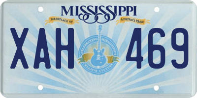 MS license plate XAH469