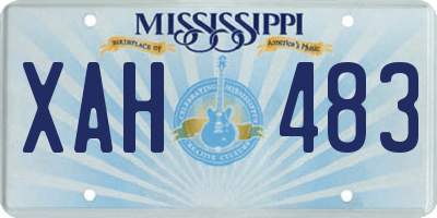 MS license plate XAH483