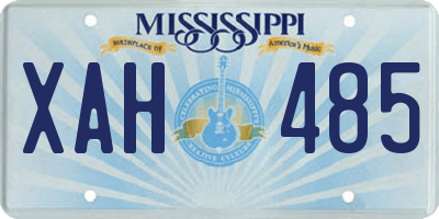 MS license plate XAH485