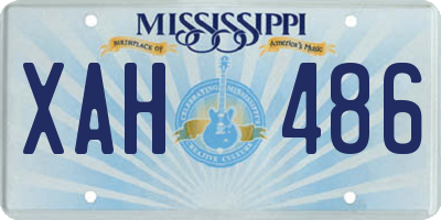MS license plate XAH486