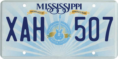 MS license plate XAH507