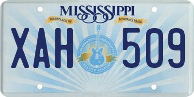 MS license plate XAH509