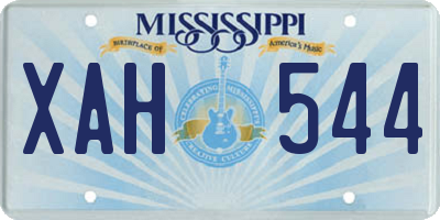 MS license plate XAH544