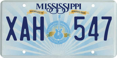 MS license plate XAH547
