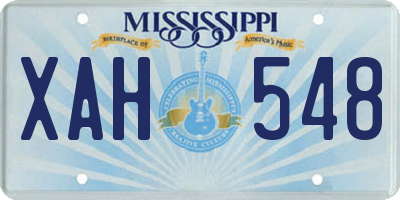 MS license plate XAH548