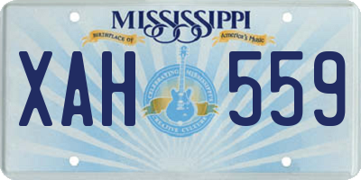 MS license plate XAH559