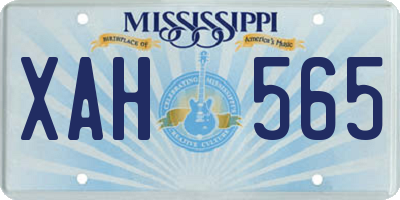 MS license plate XAH565