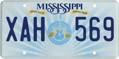 MS license plate XAH569