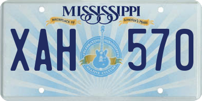 MS license plate XAH570