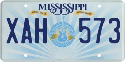 MS license plate XAH573
