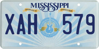 MS license plate XAH579