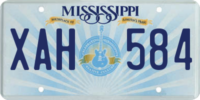 MS license plate XAH584