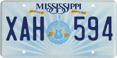 MS license plate XAH594