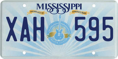 MS license plate XAH595