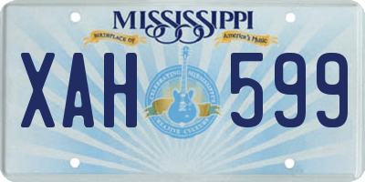 MS license plate XAH599