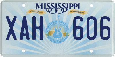 MS license plate XAH606