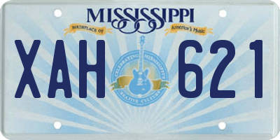 MS license plate XAH621