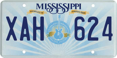 MS license plate XAH624