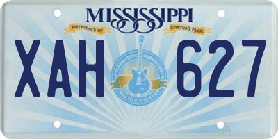 MS license plate XAH627