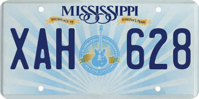 MS license plate XAH628