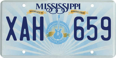 MS license plate XAH659