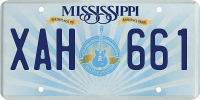 MS license plate XAH661