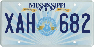 MS license plate XAH682