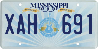 MS license plate XAH691