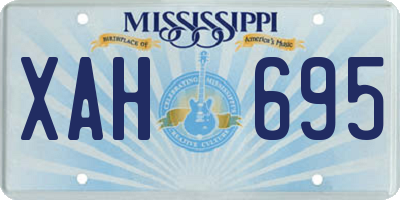 MS license plate XAH695