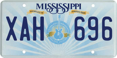 MS license plate XAH696