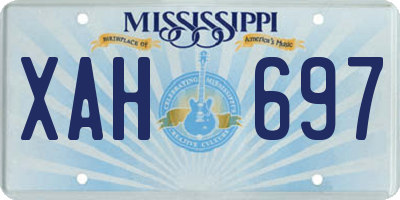 MS license plate XAH697