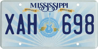 MS license plate XAH698