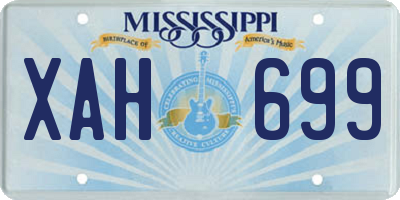 MS license plate XAH699